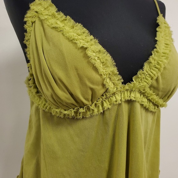 Out From Under Womens Mesh Babydoll Fairy Grunge Cami Size M Green Goblincore - Picture 2 of 10